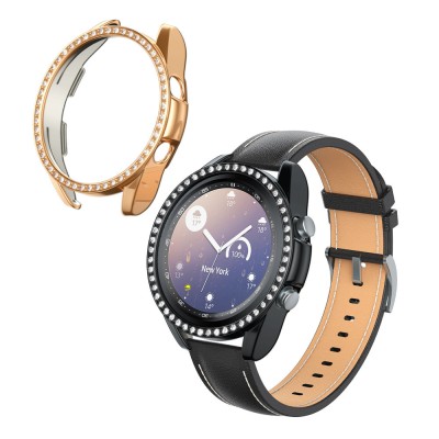 Set 2 Huse Kwmobile pentru Samsung Galaxy Watch 3, Negru/Auriu, Plastic, KWM000024ZP001C foto