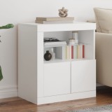 VidaXL Servantă cu lumini LED, alb, 60,5x37x67 cm