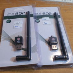 Adaptator Wifi USB 600 Mbps, 2.0 M, carte cu antena Wireless #A767ROB