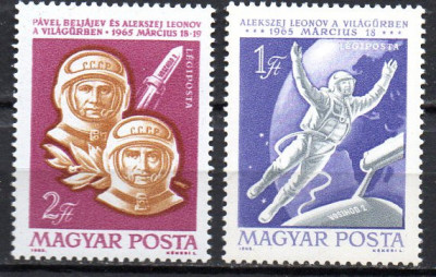 UNGARIA 1965, Cosmos, Vashod-2, MNH, serie neuzata foto