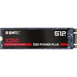 SSD X250, 512GB, SATA M2 2280, R/W speed 520MBs/500MBs, Emtec