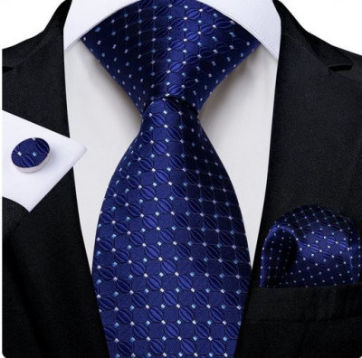 Set cravata + batista + butoni - matase -- model 753 foto