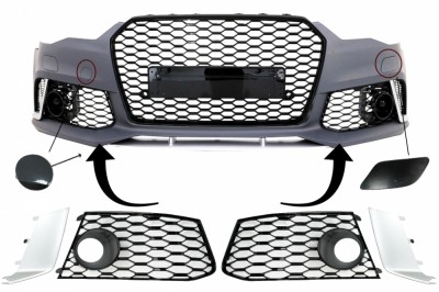 Accesorii Bara Fata Audi A6 C7 4G Facelift (2011-2018) RS6 Design Performance AutoTuning foto
