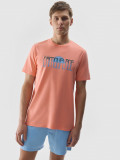 Tricou cu imprimeu pentru bărbați - portocaliu, 4F Sportswear