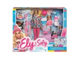 Set papusi RS Toys Ely si Sofy, cu snowmobil, sanie, caine Husky si accesorii