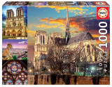 Puzzle 1000 piese Notre Dame Collage, Educa