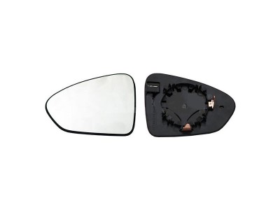 Geam oglinda exterioara cu suport fixare Fiat Tipo, 04.2016-, Stanga, incalzita; geam convex; cromat, View Max foto
