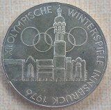 (A693) MONEDA DIN ARGINT AUSTRIA- 100 SCHILLING 1976,JOCURILE OLIMPICE INNSBRUCK