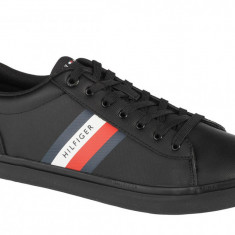 Pantofi pentru adidași Tommy Hilfiger Essential Leather Vulc Stripes FM0FM03722-BDS negru