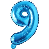 Balon Folie Metalizata Cifra 9, 80cm, Albastru - Aniversare Copii, Petrecere