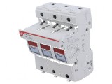 Clemă siguranţe cilindrice pentru şină DIN 50A IP20