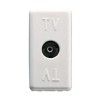 Priza TV de trecere System GW20229, 20Db, modulara - 1 m, alba, Gewiss