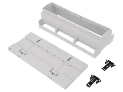 Carcasă pentru șină DIN gri 91x213x62mm 12 module foto
