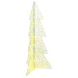 vidaXL Brad de Crăciun cu 100 LED Alb cald 120 cm Acril 42019202