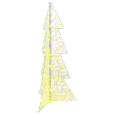 vidaXL Brad de Crăciun cu 100 LED Alb cald 120 cm Acril 42019202 foto
