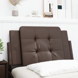 Cumpara ieftin Pernă pentru tăblie pat, maro, 80 cm, piele artificială