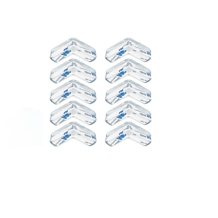 Set 10 Colțare Silicon Transparent pentru Protecție Mobilă &ndash; Siguranță Copii, Triunghi, BPA Free | Coral Best Deals BPA Free 3.8 cm 3.8 cm 1.5 cm Tran