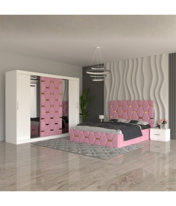Dormitor Sofia Roz 180x200cm