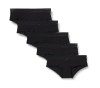 Set 5 chiloti pentru femei Iris Lilly, detaliu din dantela, negru, XS - OUTLET