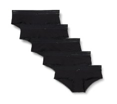 Set 5 chiloti pentru femei Iris Lilly, detaliu din dantela, negru, XS - OUTLET