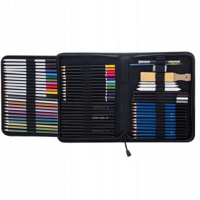 Set desen, schite, cu husa, 72 piese, 21x3.5x30 cm, Malatec foto
