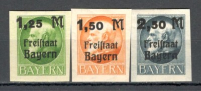 Bayern.1919/20 Regele Ludwig III-supr. nedantelate XB.14 foto