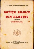 HST 364SP Notițe zilnice din războiu 1914-1946 Averescu 1937