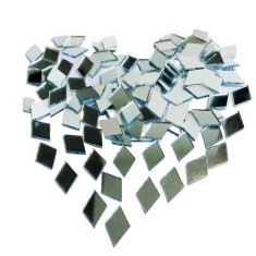 Set 100 Oglinzi Acrilice Decorative in Forma de Patrat, pentru Decorarea Peretilor, 2 x 2 cmCBD CORAL BEST DEALS Argintiu 2 cm 2 cm 2 cm Argintiu 100