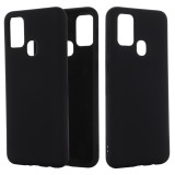 Husa protectie compatibila cu Samsung Galaxy A21S Liquid Silicone Case Negru, Flippy