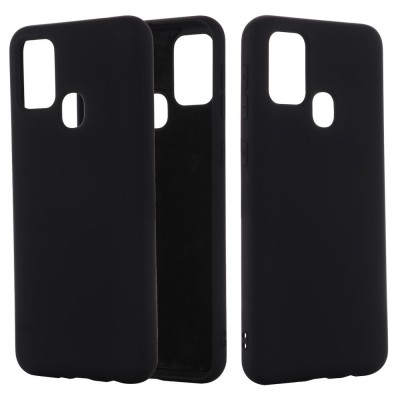 Husa protectie compatibila cu Samsung Galaxy A21S Liquid Silicone Case Negru foto