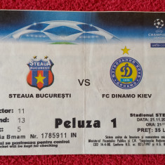 Bilet meci fotba STEAUA BUCURESTI - DINAMO KIEV(Champions League 21.11.2006)