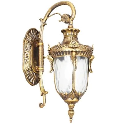 Felinar vintage, exterior, montaj pe perete, dulie E27, bec max 60w, 220V, bronz auriu foto