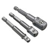 Set adaptoare autofiletanta 3 elemente 1/4&quot;-3/8&quot;-1/2 &quot;, Argintiu, Oem