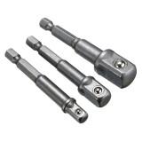 Set adaptoare autofiletanta 3 elemente 1/4&quot;-3/8&quot;-1/2 &quot;, Argintiu