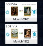 Bolivia 1972 - Jocurile Olimpice, arta, serie blocuri neuzate, cota mare