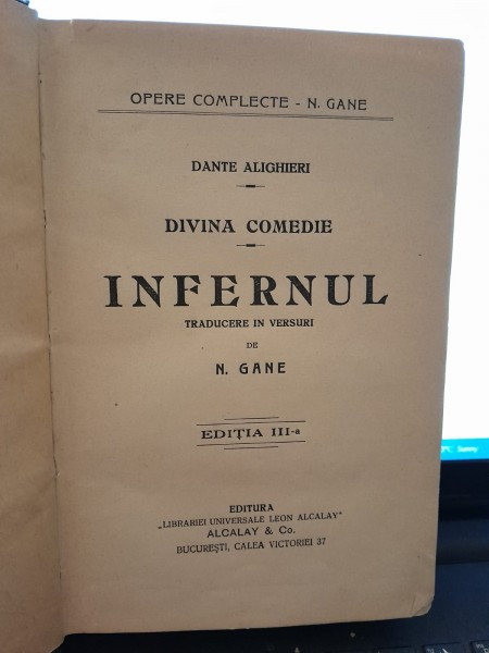 Divina Comedie, Infernul - Dante Aligheri, editia III