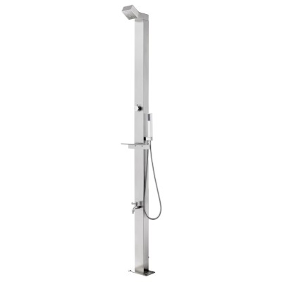vidaXL Duș pentru grădină, 220 cm, oțel inoxidabil 315939 foto