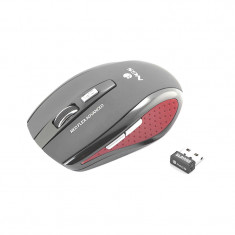 Mouse wireless Flea Advance NGS, 800 dpi, 5 butoane, Rosu/Negru foto