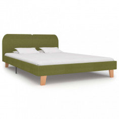 Cadru de pat, verde, 180 x 200 cm, material textil foto