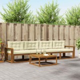 vidaXL Set de canapele de exterior cu pernă 5 pcs Natural și Crem 3367163