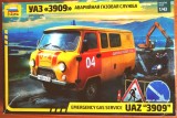 Kit UAZ 3909 EMERGENCY GAS SERVICE Firma ZVEZDA Cod 43003 Scara 1/43 DIORAMA MACHETA FIGURINE ASAMBLARE HOBBY WWII SOLDAȚI GERMANI AMERICANI RUȘI