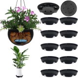Insert pentru udare automată a plantelor 18,2 cm, pachet cu 10 bucăți, tavă de picurare invizibilă pentru ghivece agățate &ndash; plastic