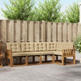 vidaXL Set de canapele de exterior cu pernă 5 pcs Natural și Bej 3368664