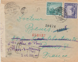 1942 Romania - Plic cu cenzura externa din Piatra Neamt, francat Manastiri