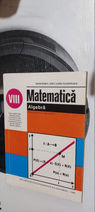 MATEMATICA ALGEBRA CLASA A VIII A CRACIUNEL FIANU GAIU GHICIU NICULESCU SIMION