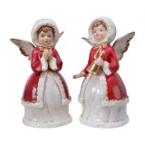 Cumpara ieftin Decoratiune din portelan - Angel Christmas Red | Kaemingk