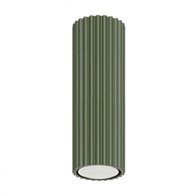 Lampă De Tavan Karbon Verde Măsliniu Din Aluminiu 1 Bec Tub Minimalist De Interior foto