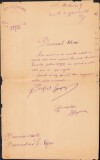A2047 Copie de epocă, 1886, act Vaslui