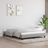 Cadru de pat, gri deschis, 140x200 cm, material textil GartenMobel Dekor, vidaXL