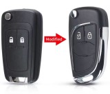 Carcasa Cheie Auto Transformare tip Briceag Techstar compatibila Opel Astra, Insignia, Meriva, Zafira, Vauxhall, Chevrolet Cruze &ndash; 2 Butoane, Elemente